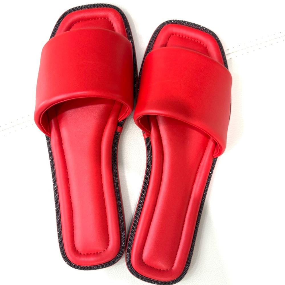 NWT - Brunello Cucinelli Red Slippers Vibrant Comfort